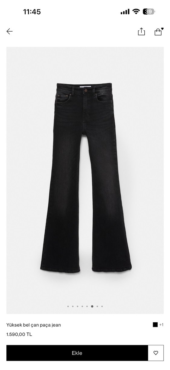 Pull & Bear Antrasit Jean Pantolon - Görsel 5