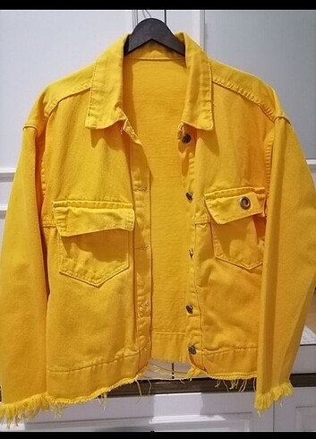 Sarı kot ceket