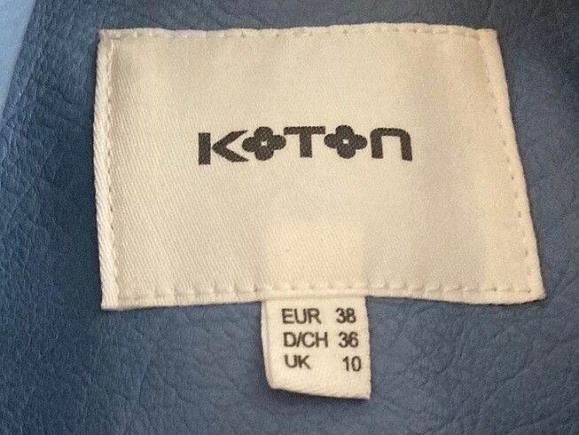 38 Beden Koton nakışlı deri ceket