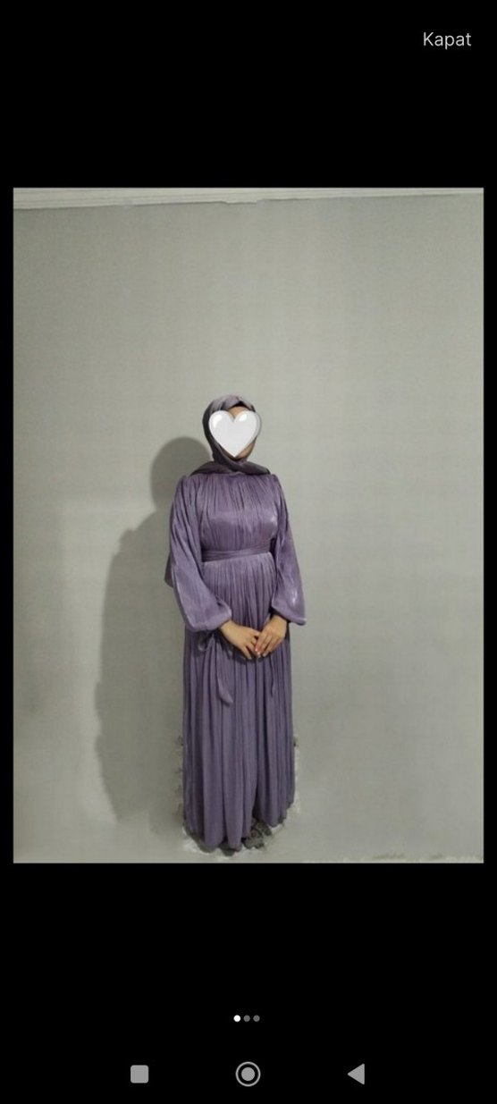 Bohem Uzun Mor Salaş abiye - Görsel 2