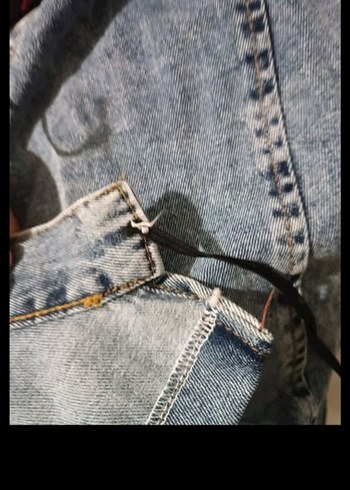 Gri Bağcıklı Kadın Denim Ceket - Görsel 2