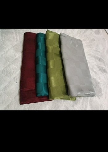 Gri Kadın Fermuarlı Modern Saten Şal - Görsel 4