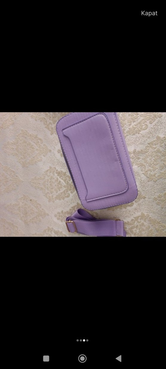 Pastel Mor Süet Kadın Çapraz Çanta - Görsel 2