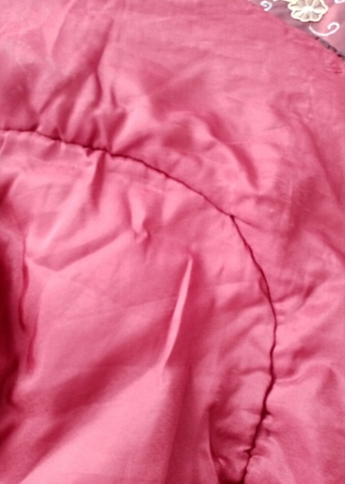 Bordo kırmızı Yatak örtüsü  - Görsel 5