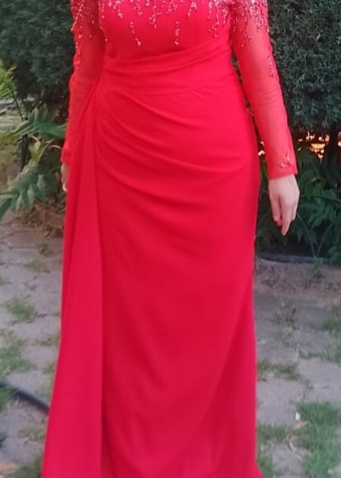 Gece elbisesi, kına elbisesi, 42 beden abiye elbise,  - Görsel 3