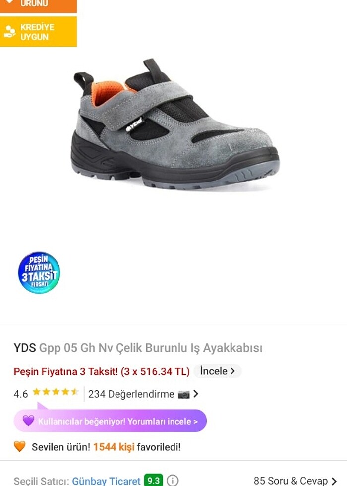 YDS çelik burunlu koruyucu iş ayakkabısı çelik burunlu ayakkabı - Görsel 5