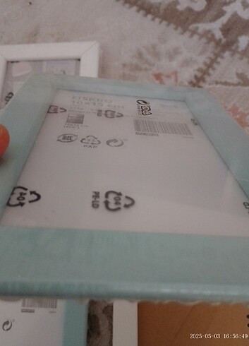 Beden Ikea ahşap çerçeve beyaz mavi