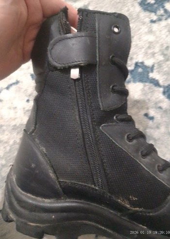 Siyah Kamuflaj Desenli Bağcıklı Biker Bot - Görsel 5