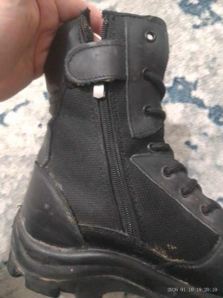 Siyah Kamuflaj Desenli Bağcıklı Biker Bot - Görsel 5