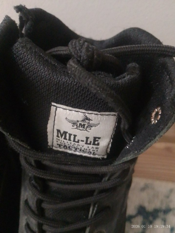 Siyah Kamuflaj Desenli Bağcıklı Biker Bot - Görsel 2