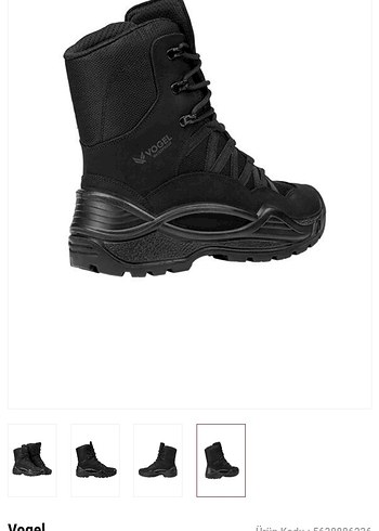 vogel Siyah Bağcıklı Erkek nubuk Bot - Görsel 2