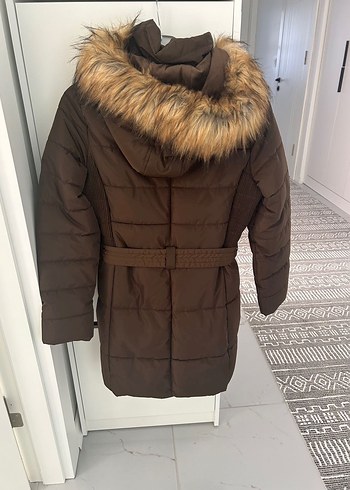 40 Beden LCW Kahverengi Kürklü Şişme Mont