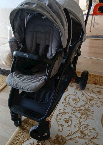 Gri Joie Çiftli Bebek Arabası - Görsel 2