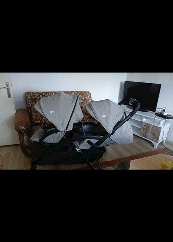 Gri Joie Çiftli Bebek Arabası - Görsel 4