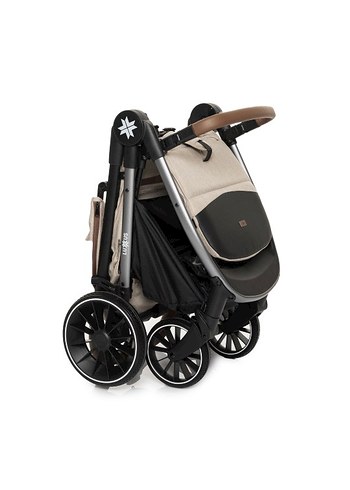 Bej Bebek Arabası ve Taşıma Koltuğu Seti - Görsel 5