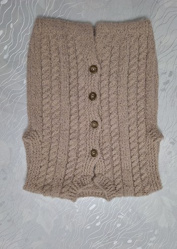 Nakışlı Bohem Kız Örme Yelek, hakiki yün - Görsel 9