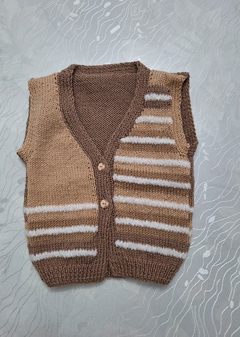 Nakışlı Bohem Kız Örme Yelek, hakiki yün - Görsel 17