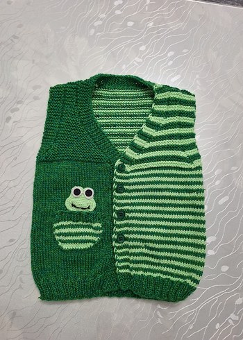 Nakışlı Bohem Kız Örme Yelek, hakiki yün - Görsel 15