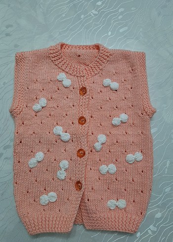 Nakışlı Bohem Kız Örme Yelek, hakiki yün - Görsel 13