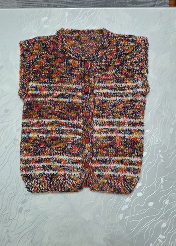 Nakışlı Bohem Kız Örme Yelek, hakiki yün - Görsel 11