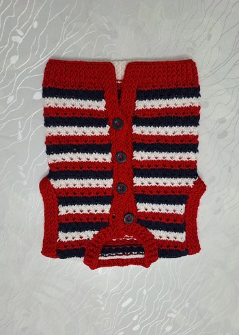 Nakışlı Bohem Kız Örme Yelek, hakiki yün - Görsel 7