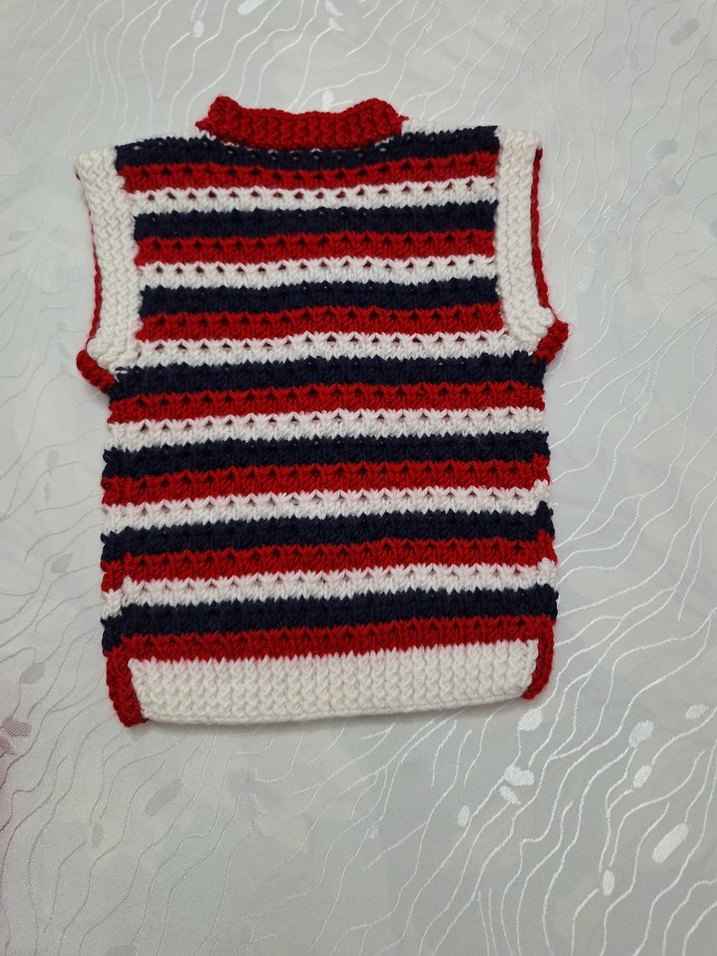 Nakışlı Bohem Kız Örme Yelek, hakiki yün - Görsel 4