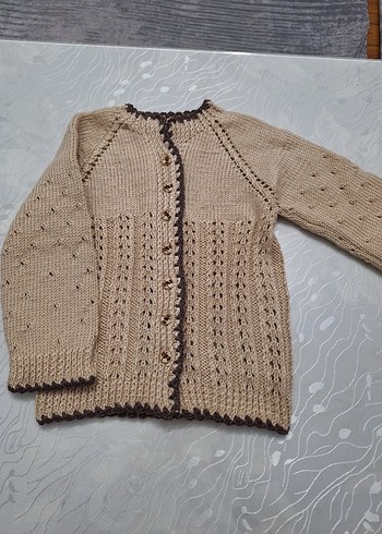 Gri kapüşonlu, uzun kol hırka - Görsel 13