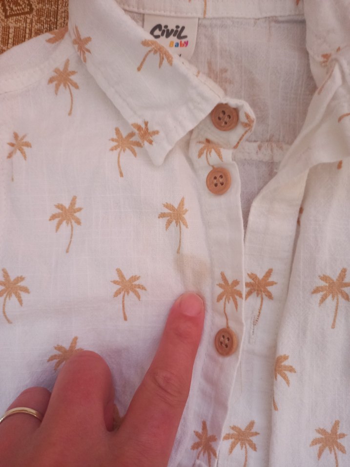 Bebek Erkek Kısa Kollu Gömlek ve Denim Şort Takımı - Görsel 4