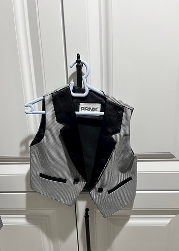 Erkek Çocuk Siyah Ekose Düğmeli Ceket - Görsel 9