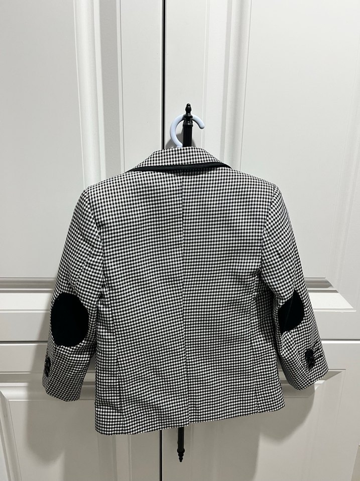 Erkek Çocuk Siyah Ekose Düğmeli Ceket - Görsel 3