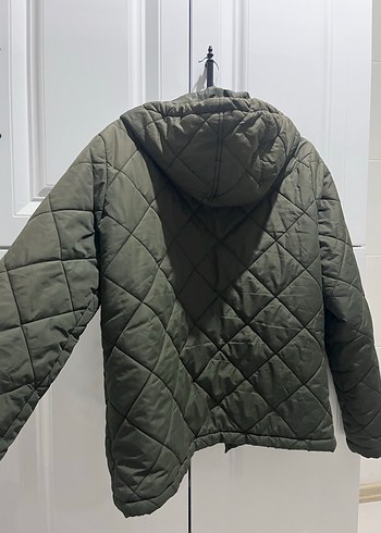 Kapüşonlu Fermuarlı Gri erkek Mont - Görsel 4