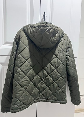 Kapüşonlu Fermuarlı Gri erkek Mont - Görsel 3