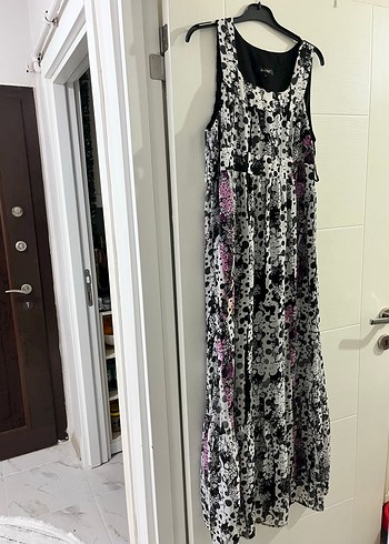 Kadın Çok Renkli Uzun Askısız Salaş Elbise - Görsel 2