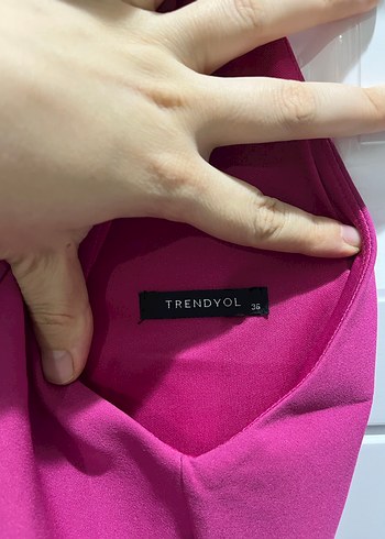 Kadın Pembe Uzun Yüksek Yakalı Elbise - Görsel 9