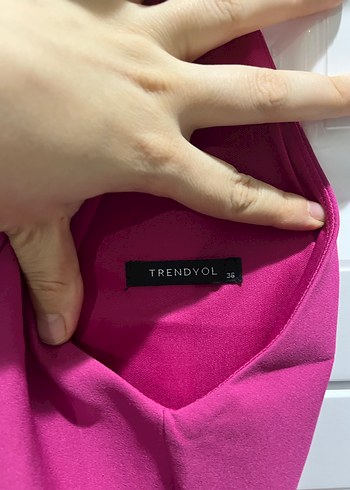 Kadın Pembe Uzun Yüksek Yakalı Elbise - Görsel 8