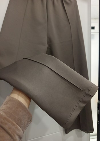 Gri Kadın scuba Kumaş Pantolon - Görsel 3