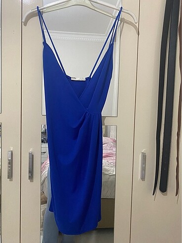 Pull & Bear Mavi Mini Elbise