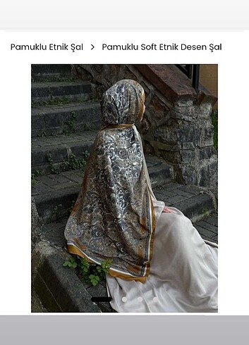 Pamuklu desenli şal