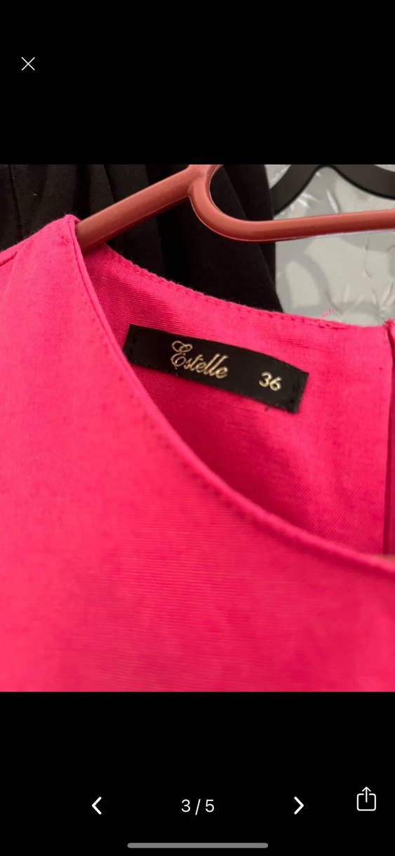 Pembe Uzun Kollu Salaş Elbise - Görsel 3