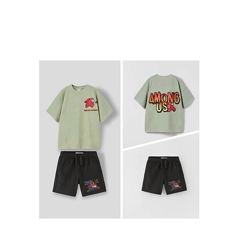 Amangus tshirt şort takım