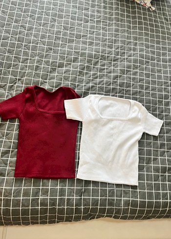 s Beden Beyaz Kısa Kollu tshirt