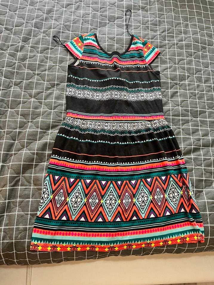 Boncuk Detaylı Bohem Desenli Hamile Tunik - Görsel 2