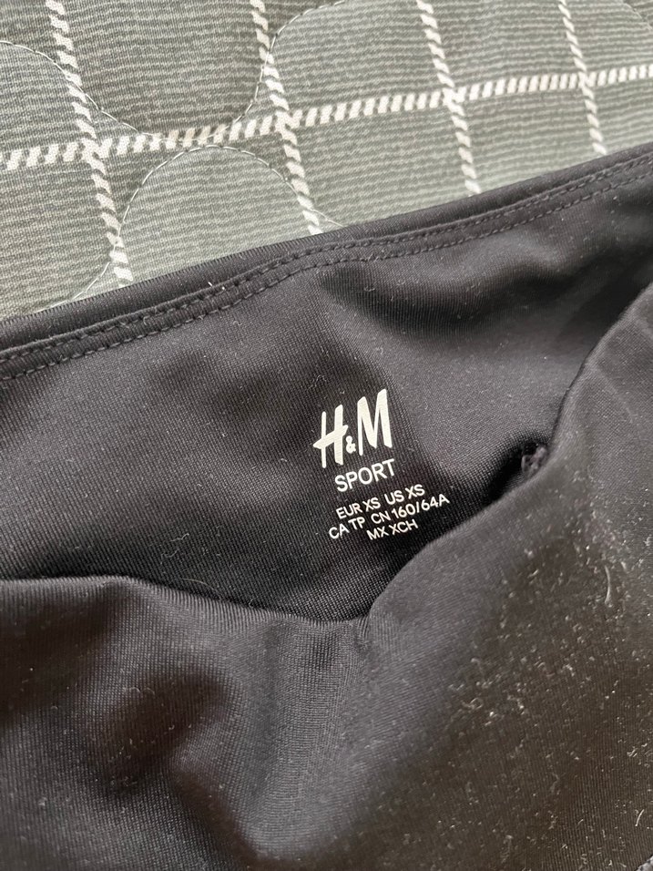 Çizgili Siyah Spor Tayt - Görsel 3