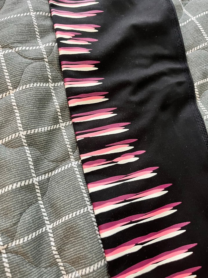 Çizgili Siyah Spor Tayt - Görsel 2