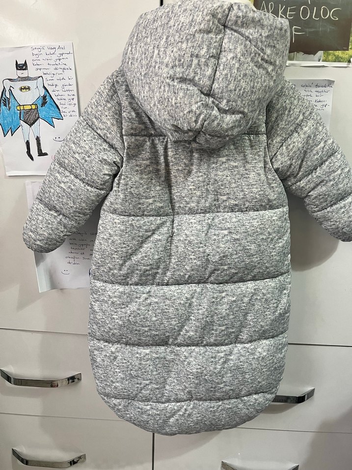 Gri Bebek Kayak Tulumu Fermuarlı - Görsel 5