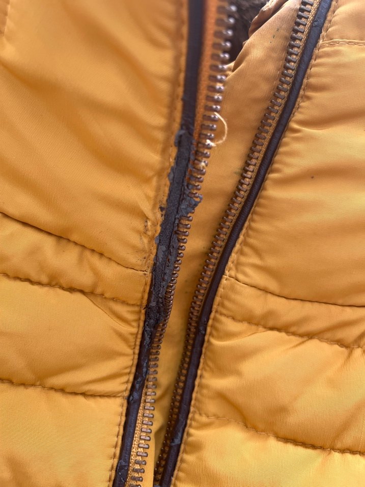 Sarı Fermuarlı Kadın Kışlık Mont - Görsel 3