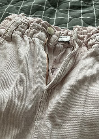 Beyaz Rahat Kesim Keten Kadın Pantolon - Görsel 4