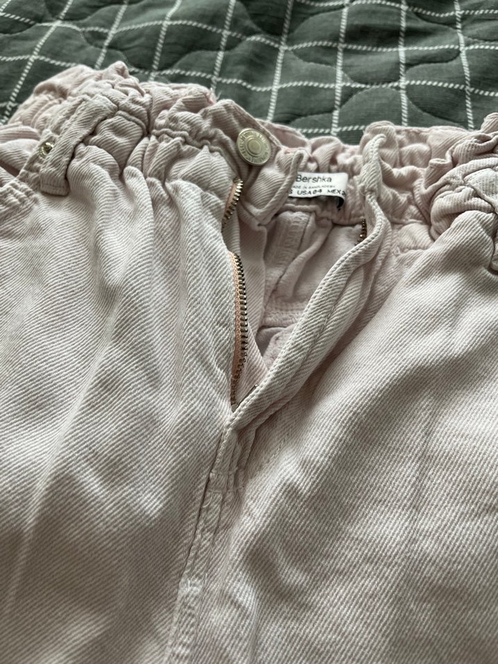 Beyaz Rahat Kesim Keten Kadın Pantolon - Görsel 4