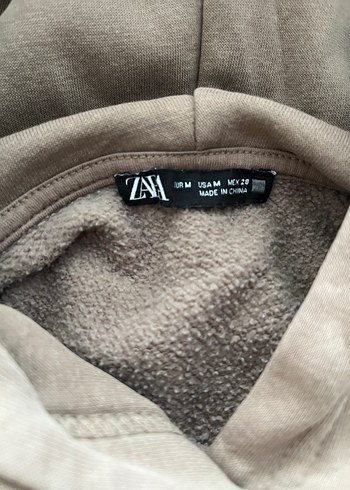 Bej Kapüşonlu Kadın Sweatshirt - Görsel 2