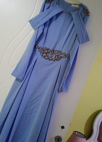 Tesettür taşlı abiye - Görsel 2